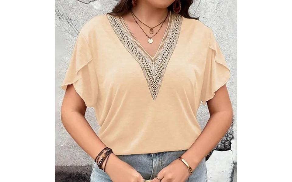 Lekwk Oversized Tshirts For Women Short Sleeve V Neck Shirts Fashion Summer Tops 2025 Vacation Tunic Fit Pullover Blouse