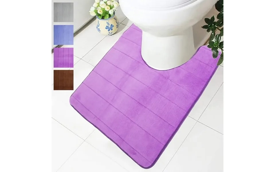 Lelinta 19.6 X23.6 Absorbent Bath Doormat Rug Memory Foam Mat Bathroom Shower Bedroom Carpet With Non Slip Back Grey Blu
