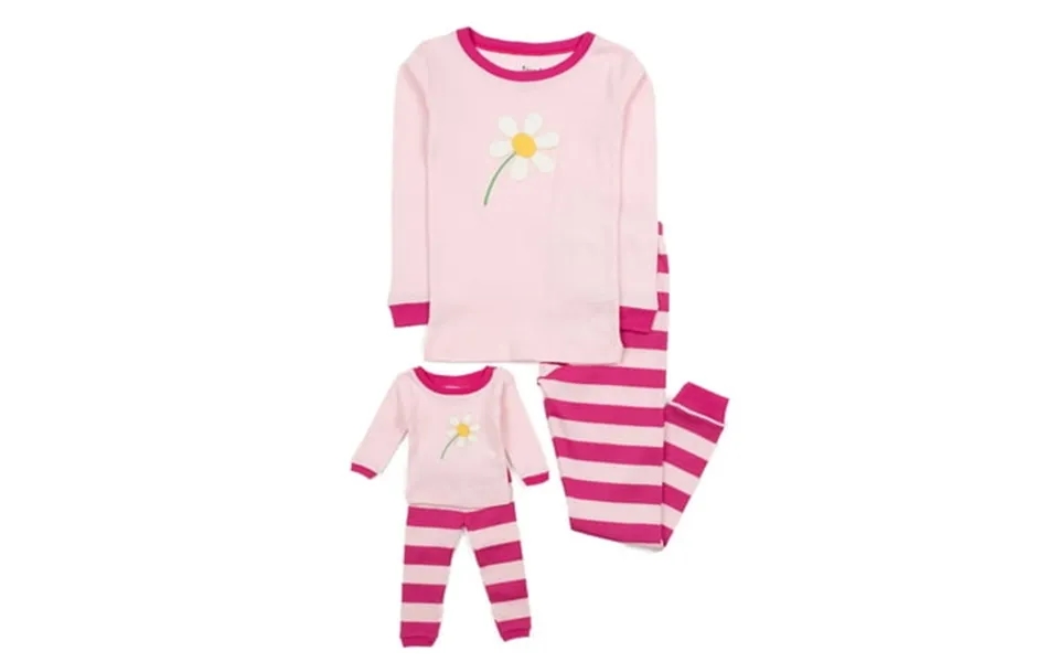 Leveret Girl And Doll Cotton Pajamas Flower 6 Year