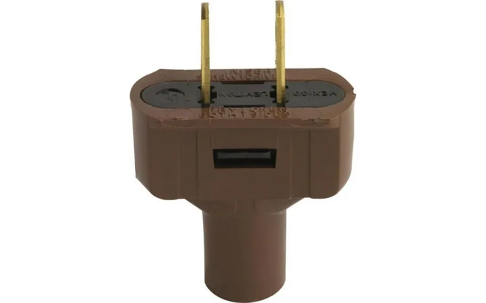 Leviton 000-48643-000 Electrical Plug 2 -pole 15 A 125 V Nema Nema 1-15p Brown