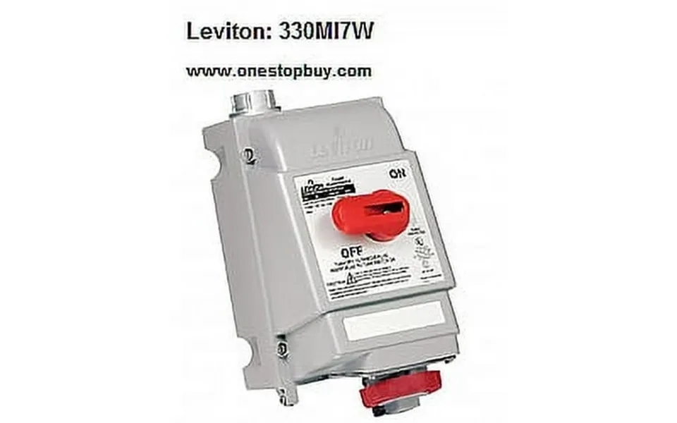 Leviton 330mi7w Pin And Sleeve Mechanical Interlock 30 Amp 480 Volt 2p 3w Na-rated - Red