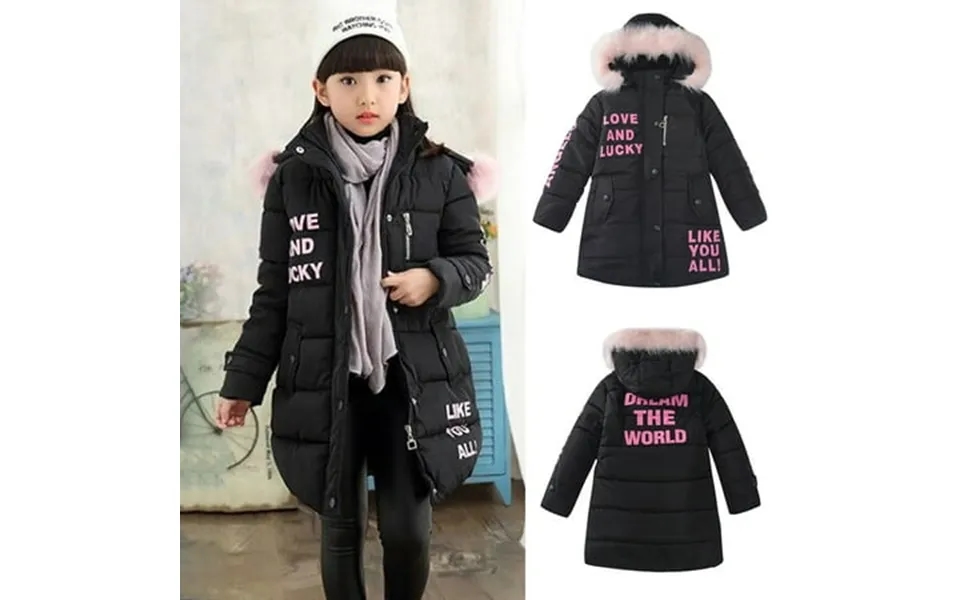 Levmjia Baby Girl Clothes Winter Coat For Girls Hooded Jacket Toddler Kids Children Letter Cute Thick Zipper Jacket Coat