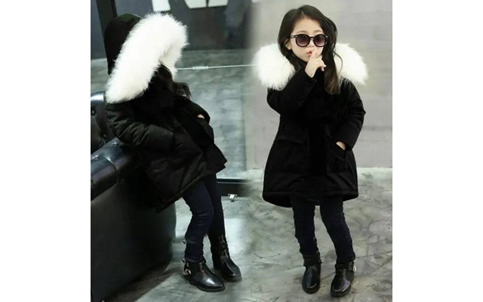 Levmjia Hooded Puffer Jacket For Girls Boys Warm Winter Coat Baby Girl Fur Jacket Padded Coat Kids Long Thick Warm Jacke