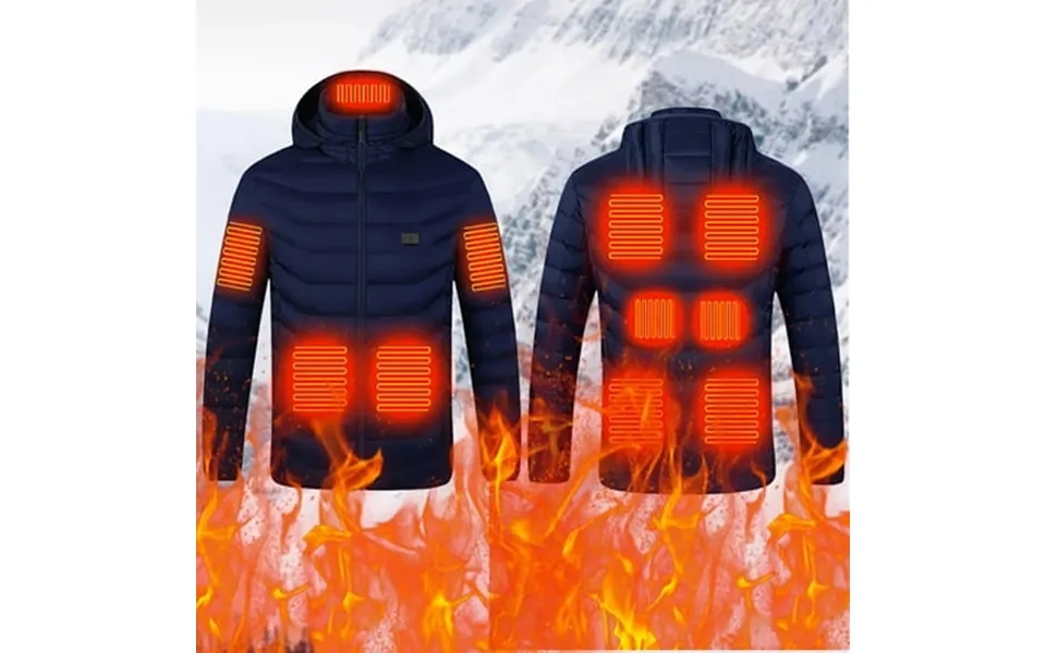 Levmjia Men S Puffer Jacket Hooded Winter Coat Clearance 11 Smart Electric Heating Usb Male And Female Same Style Abdome