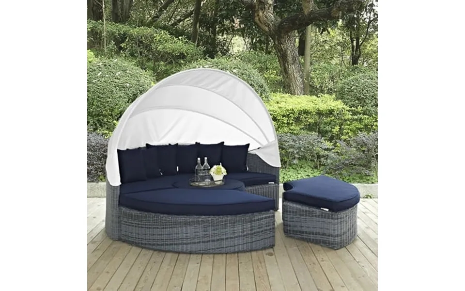 Lexmod Summon Canopy Outdoor Patio Daybed