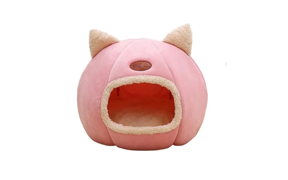 Leyfeng Cat House Pet Tent Burrow Bed For Cats & Puppies Velvet Self-warming 2 In 1 Cat Tent Litter Box With Removable W