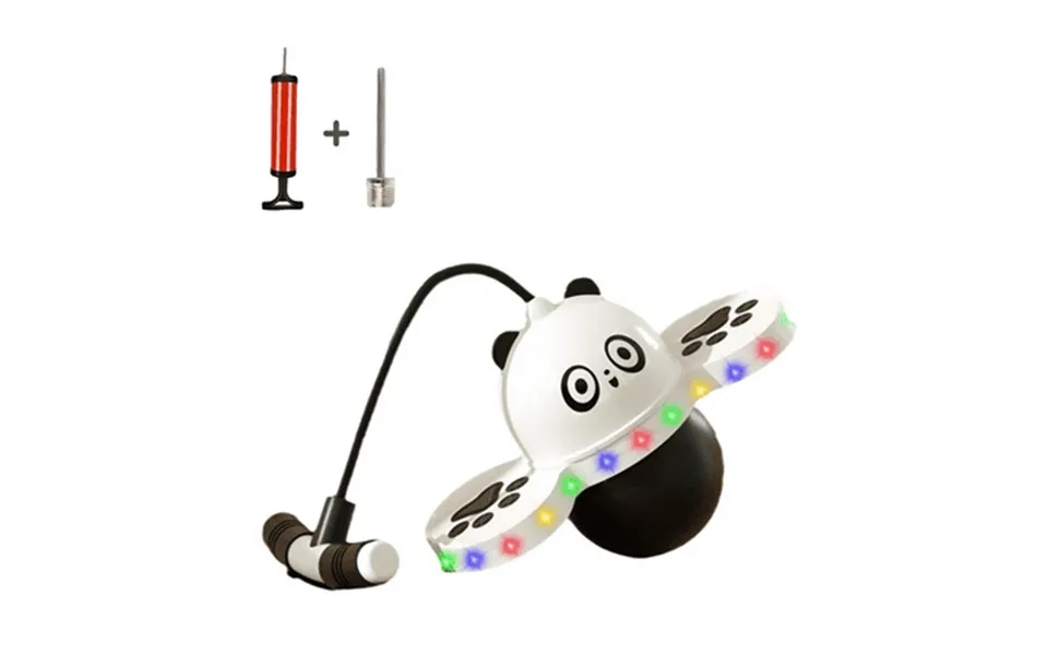 Leyfeng Fitness Ball Bouncy Panda Play Pal Light-up Pink Edition