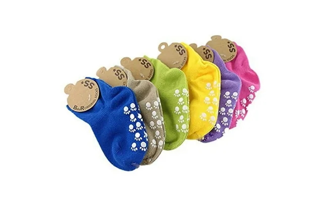 Lian Lifestyle Girl S 6 Pairs Pack Non Slip Pure Cotton Socks Laced 0y-1y Multi Colored product image