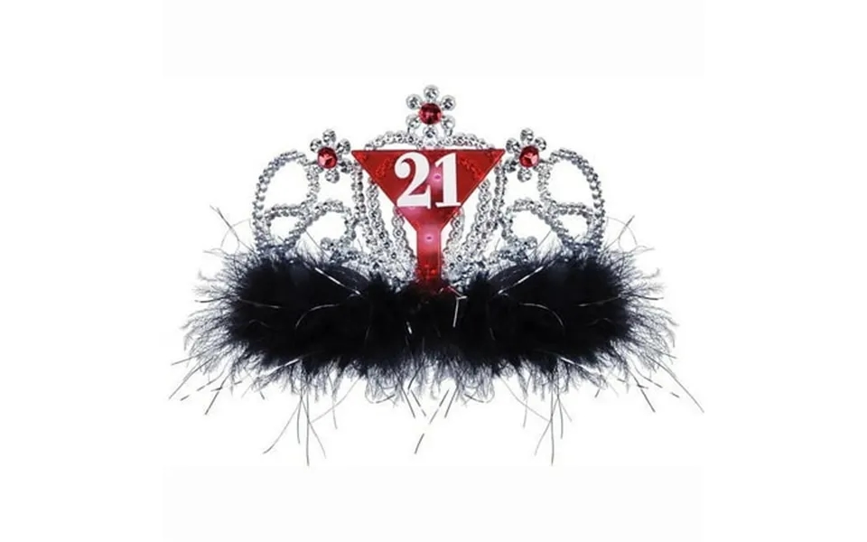 Light-up Silver 21 Plastic Tiara