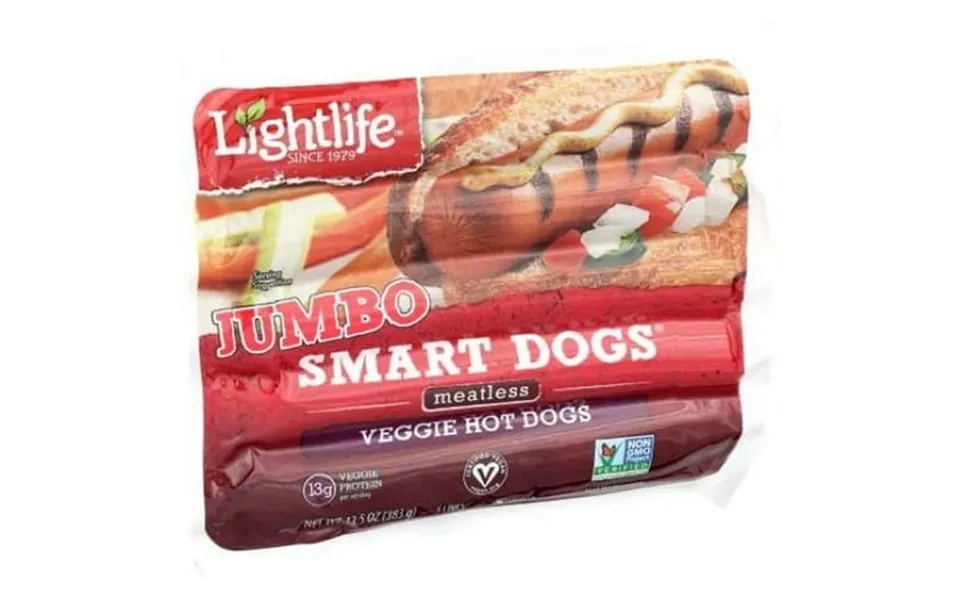 Lightlife Plant Based Jumbo Dogs 13.5oz Pack Of 12