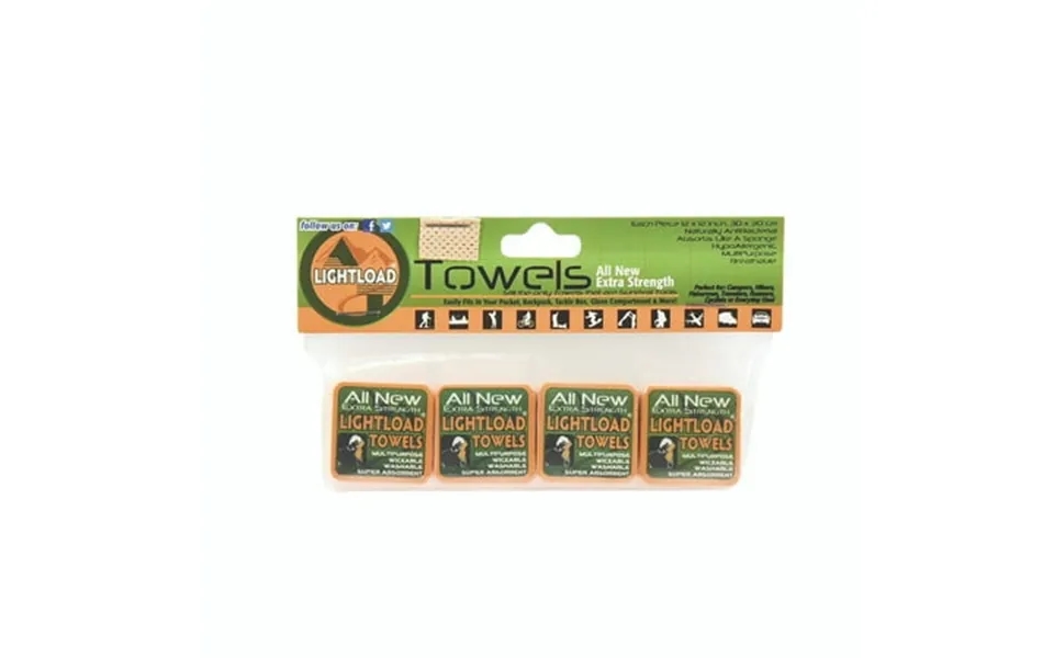 Lightload Towels Extra Strength 4 Pack 12x12 .2oz