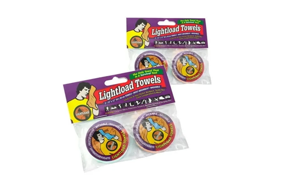 Lightload Towels For Great Hygiene Quick Dry Most Absorbent 2 Two Packs 12x12 Inches