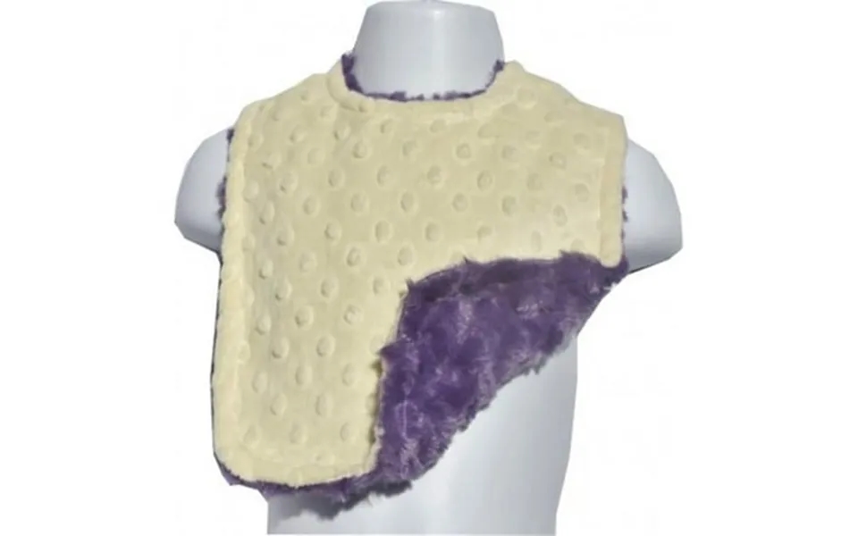 Lil Cub Hub Baby Yellow Dimple Dot Minky With Purple Rosebud Swirl Minky Reversible And Adjustable Bib
