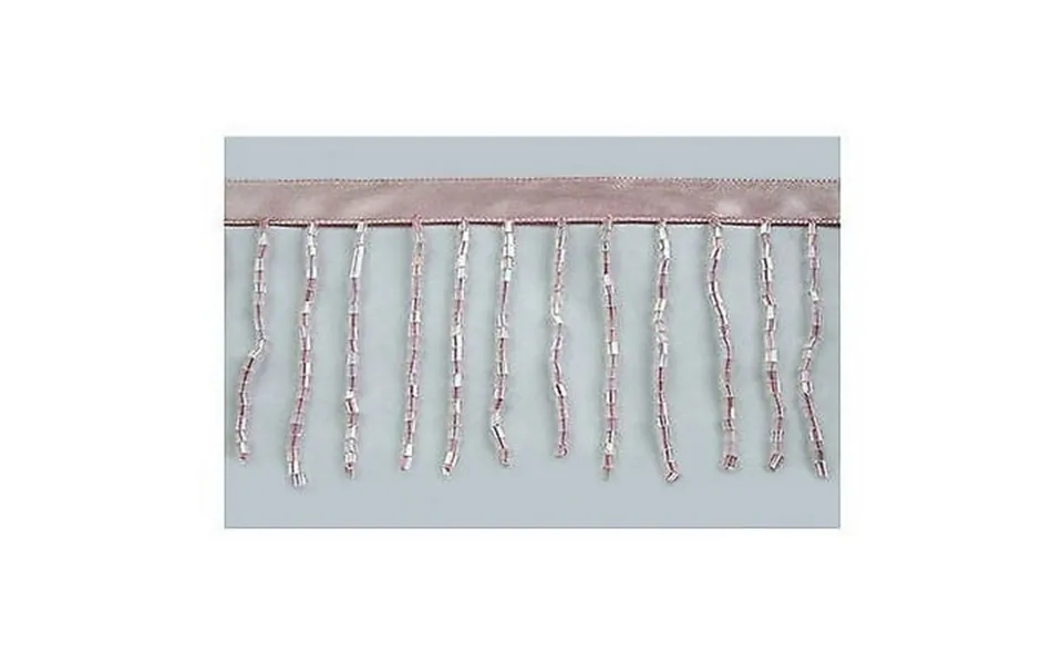 Lily 2 3 Or 6 Pink Beaded Fringe Trim With Glass Short Bugle Beads By Yardage