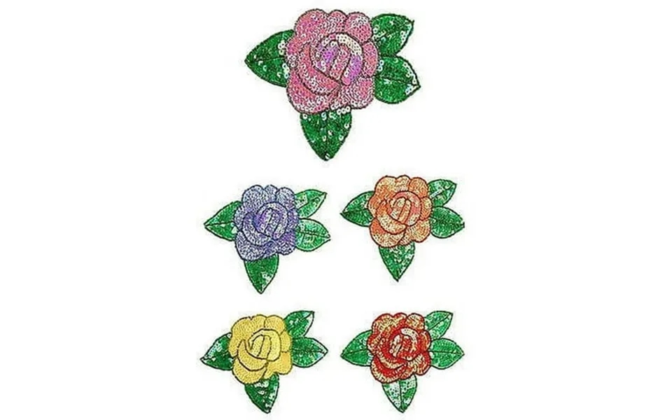 Lily Red Pink Purple Orange Yellow Rose Beaded Sequins Sew On Patch Applique