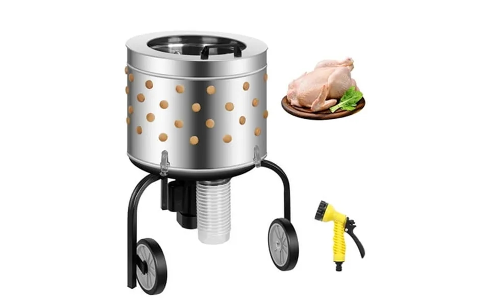 Linji 1 Pcs Efficient Poultry Plucking Solution - 20 Stainless Steel Chicken Plucker With 108 Soft Fingers 450w Motor An