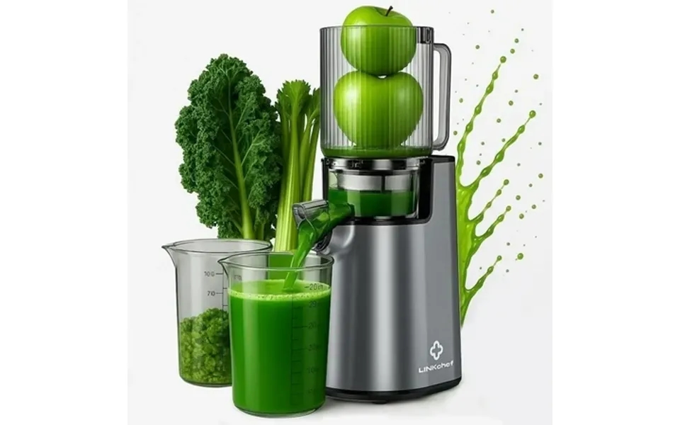 Linkchef Electric Cold Food Juicer Slow Masticating With 5.4 Large Feed Chute High Juice Yield