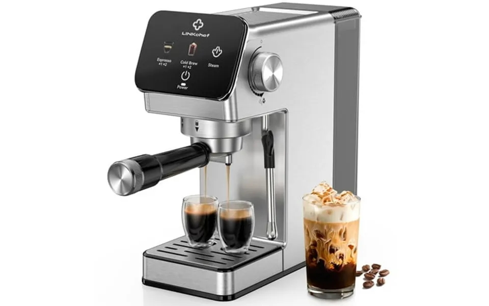 Linkchef Espresso Machine 20 Bar Rapid Cold Brew Professional Espresso Maker With Milk Frother Steam Wand