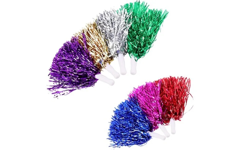 Linlin 14pcs Cheerleader Pom Poms Metallic Cheerleading Pom Pom Hand Flowers Christmas Party School Sports Meet Dance Ba