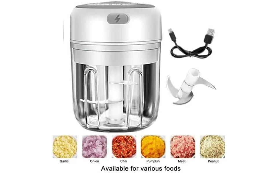 Linlin 250ml Garlic Onion Ginger Chopper Electric Garlic Masher Electric Crusher Meat Mincer Grinder Used To Crush Garli