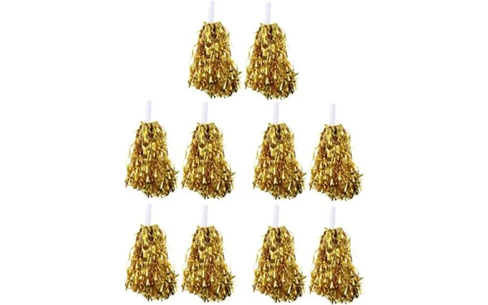 Linlin 5 Pairs Cheerleading Pom Poms Hand Flowers Cheerleader Pompoms Cheering Hand Flowers For Sports Meeting Cheers Ba