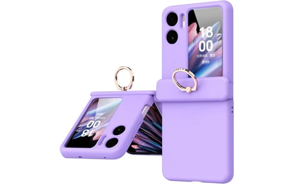 Linlin Case For Oppo Find N2 Flip With Ring Hinge & Ring Buckle Shockproof Protective Skin-friendly & Hinge Magnet Phone