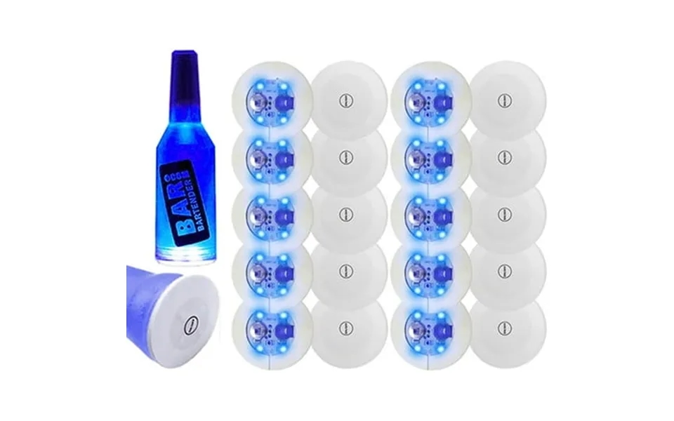 Linlin Led Coaster 20pcs Led Bar Coasters Led Bottle Lights Cup Holder Lights For Wine Liquor Bottles Bottle Sparkler Ch