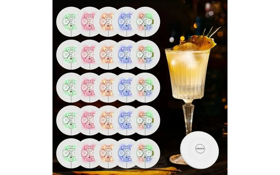 Linlin Led Coaster Drink Coasters Pads Cup Mats Round Mugs Coasters Liquor Bottle Light Stickers Coasters Light Up Coast