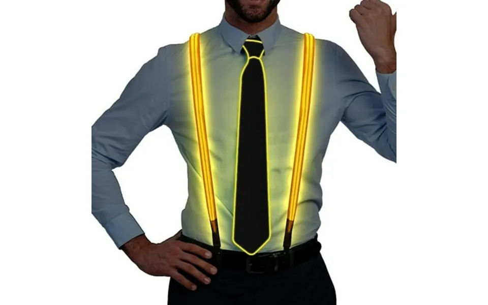 Linlin Led Luminous Suspenders Led Tie Light Up Led Suspenders Led Light Up Bow Tie