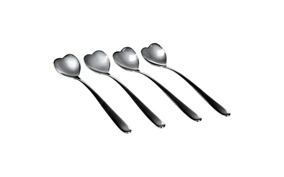 Linlin Set Of 4 Heart-shaped Design Coffee Spoons