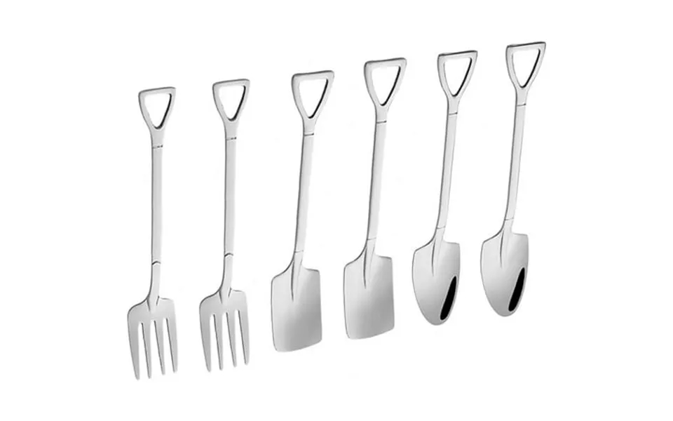 Linlin Shovel Spoon Set Shovel Shaped Spoon And Fork Teaspoons Dessert Spoon Coffee Spoon Cake Fork Suitable For Party F