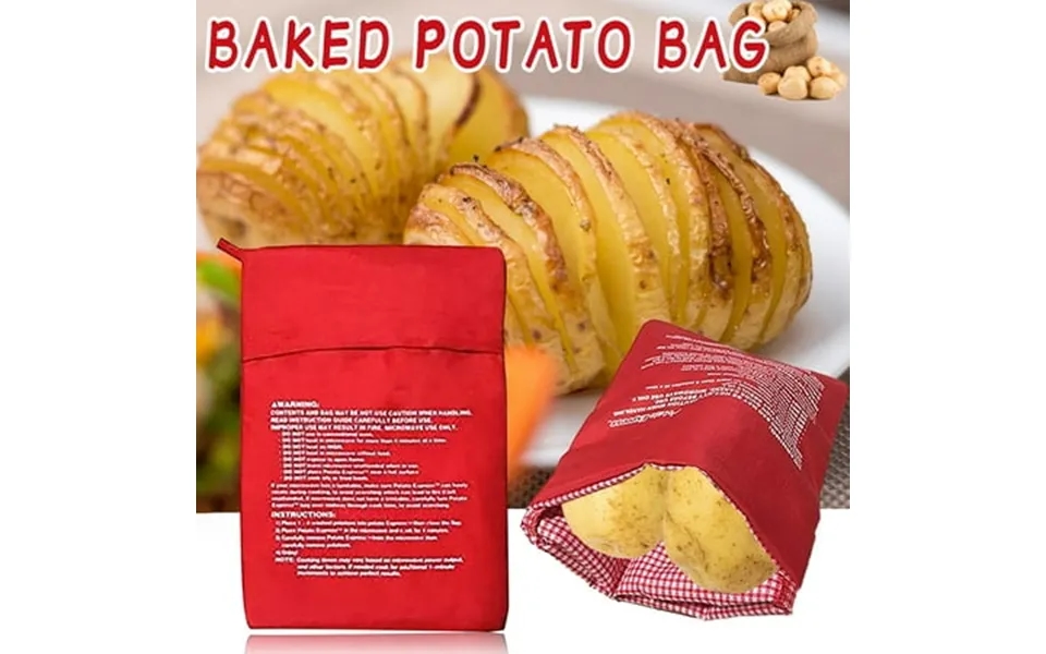 Linmoua Microwave Baked Potato Buns Potato Bags Microwaves Potato Stove Potato Pouch Perfect Potatoes In 4-6 Minutes