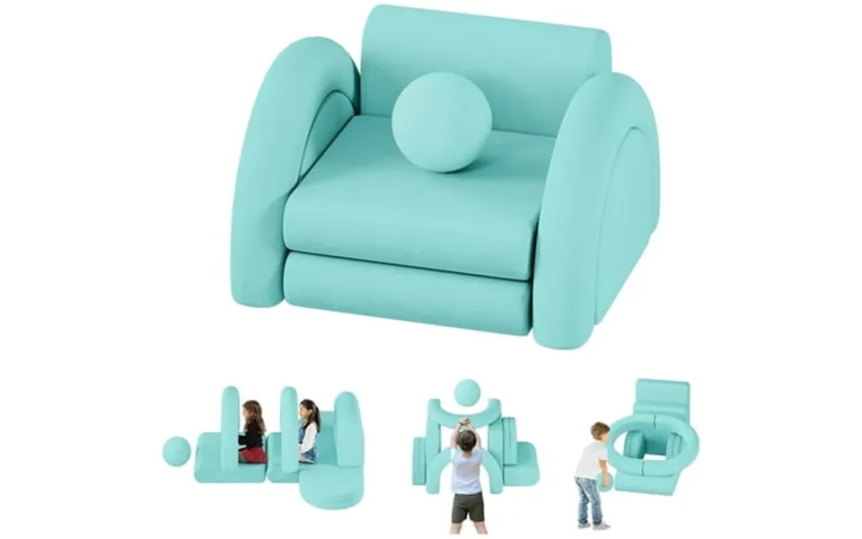 Linor 8pcs Modular Kids Play Couch With Balls And Tunnel For Playing And Creativing