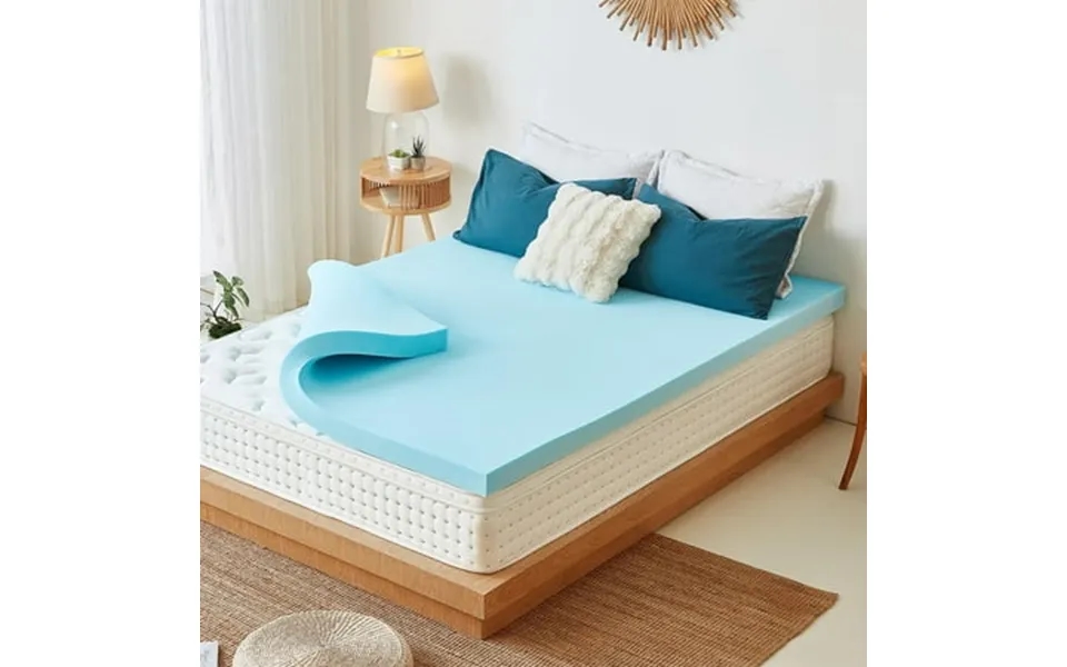 Linsy Home King Mattress Topper Cooling Gel Memory Foam Mattress Topper For King Size Bed 3 Inch Soft Foam Mattress Pad