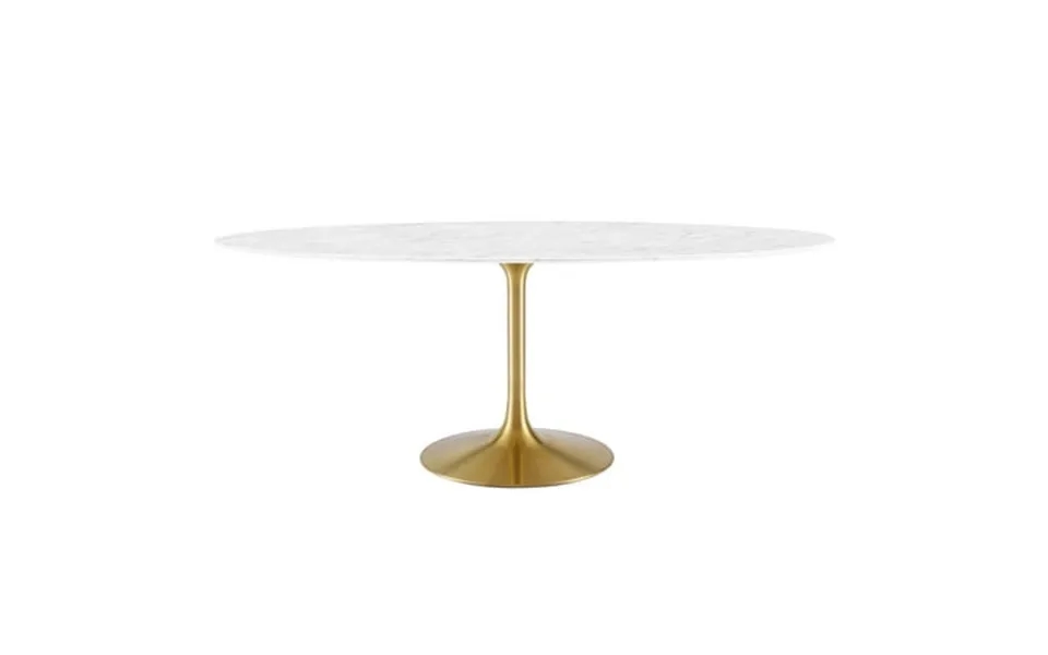 Lippa 78 Oval Artificial Marble Dining Table