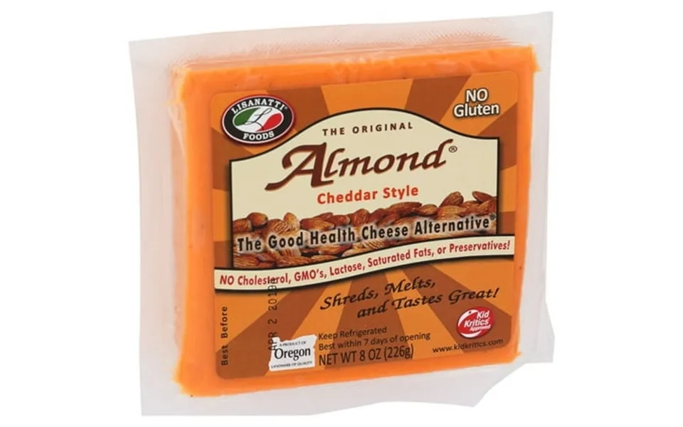 Lisanatti Almond Cheddar Cheese 8 Ounce -- 12 Per Case.