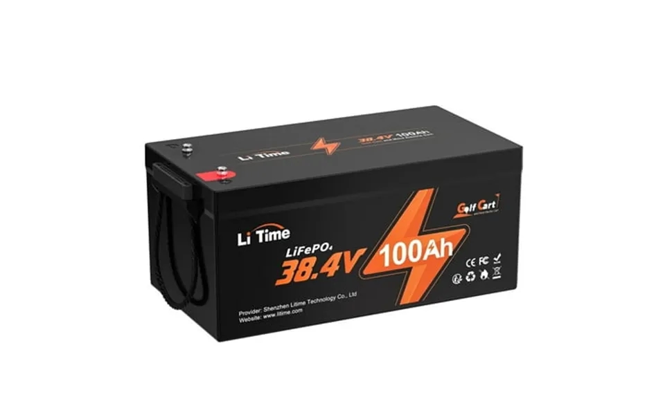 Litime 38.4v 36v 100ah Lithium Golf Cart Battery Built-in 200a Bms 15000 Cycles Rechargeable Lifepo4 Battery Support Up