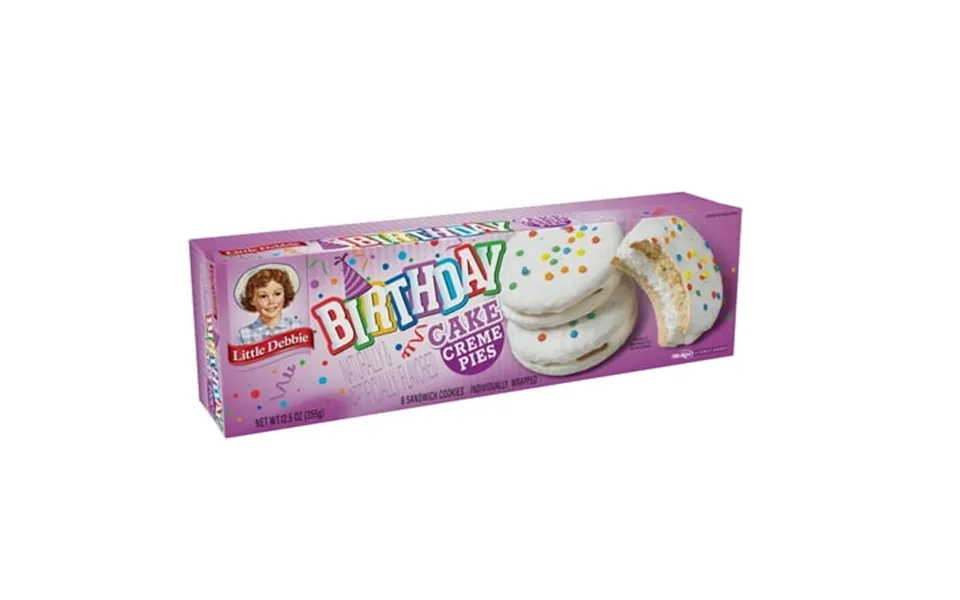 Little Debbie Birthday Cake Crème Pies 12.5 Oz 8 Count