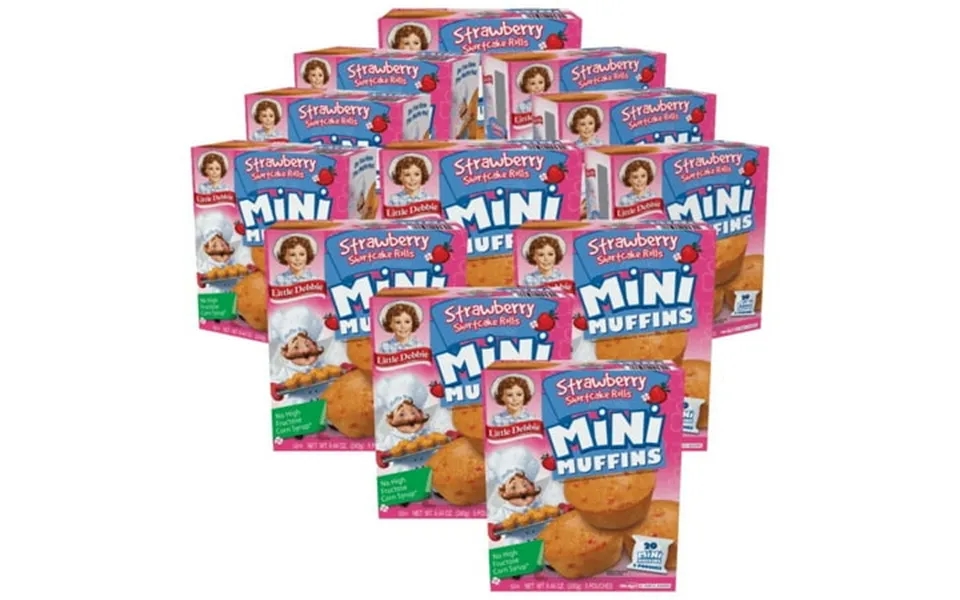 Little Debbie Strawberry Shortcake Rolls Mini Muffins 12 Boxes 60 Pouches Of Mini Muffins