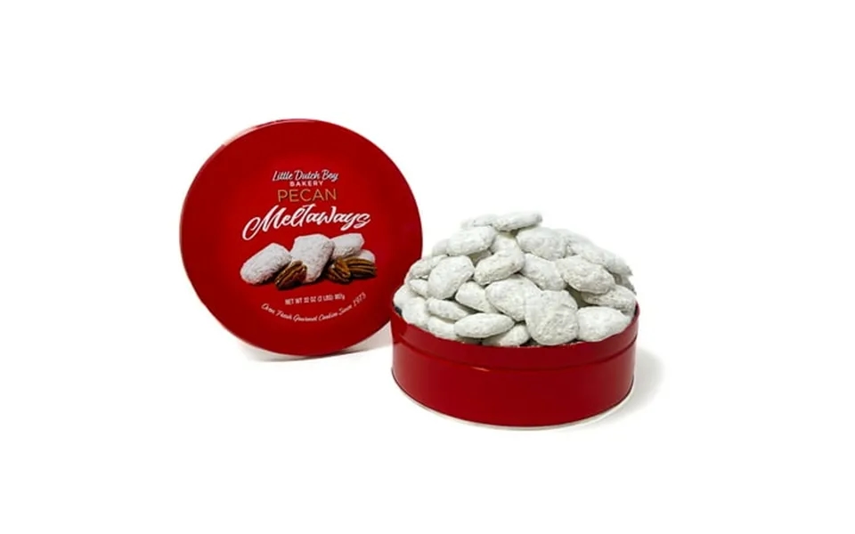 Little Dutch Boy Bakery Pecan Meltaway Baked Gourmet Cookie Tin 32 Oz Approx