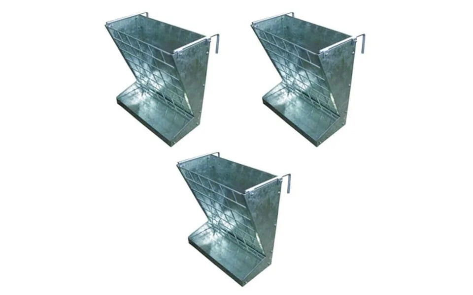 Little Giant Heavy-duty Galvanized Metal 2-in-1 Goat And Sheep Feeder 3 Pack