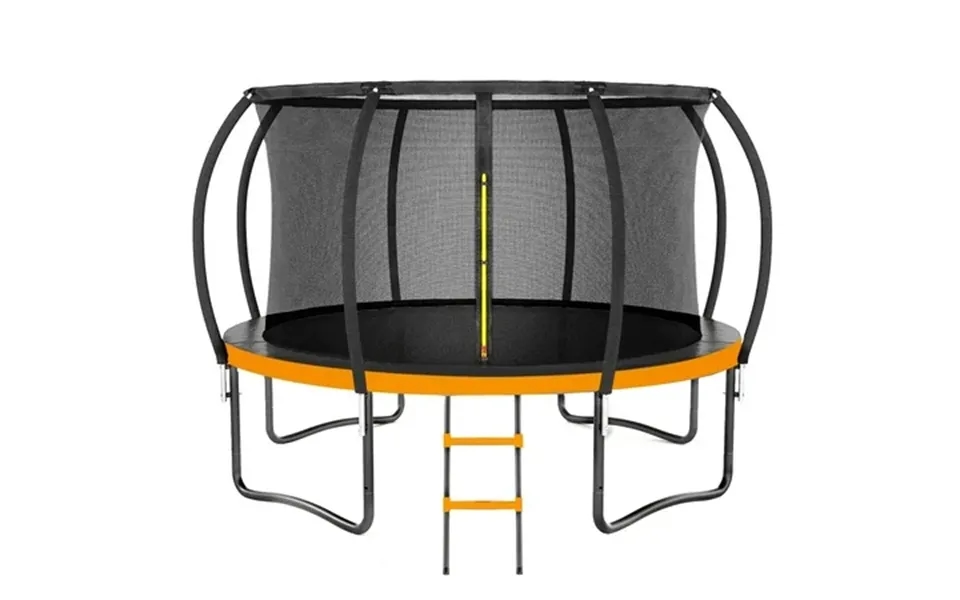 Lizevinc Trampoline With Inner Safety Enclosure Net Ladder And Pvc Spring Cover Padding