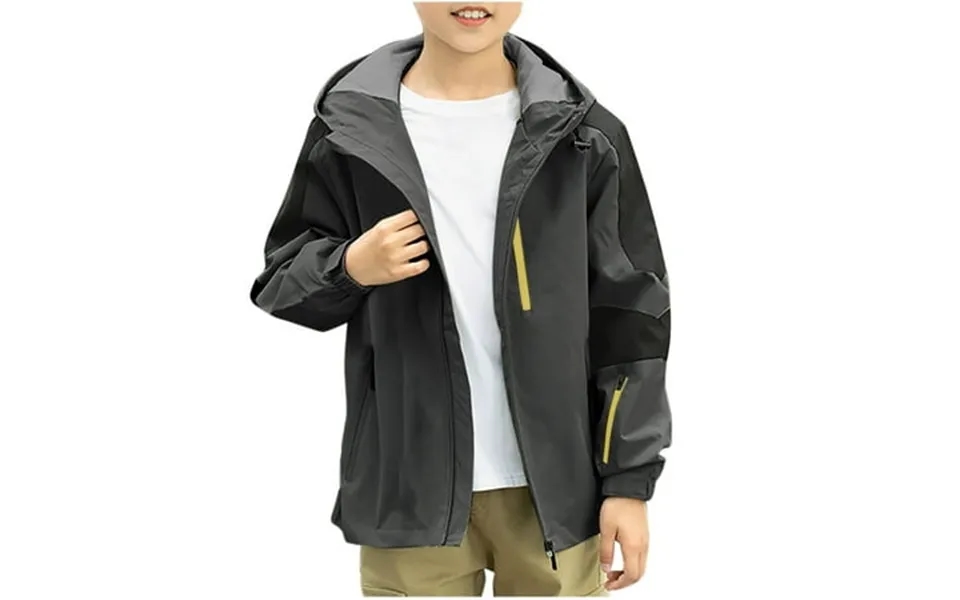 Lkfuzj 2024 Children S Mountain Waterproof Jacket Boys Girls Long Sleeved Hooded Fall Winter Outerwear Sports Tops Dark