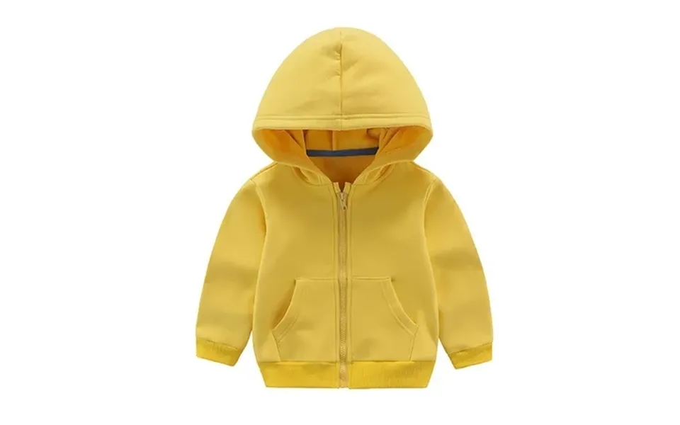 Lkfuzj Boys Girls Long Sleeve Sweatshirt Casual Lightweight Zipper Hoodies Loose Solid Outwear Tops Yellow