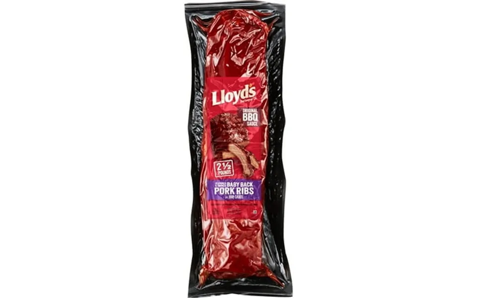 Lloyd S Signature Smoked Baby Back Pork Ribs In Bbq Sauce Refrigerated 40 Oz Plastic Package