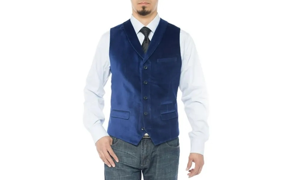 Ln Luciano Natazzi Men S Shawl Lapel Velvet Waistcoat Modern Fit Dress Suit Vest Royal Blue