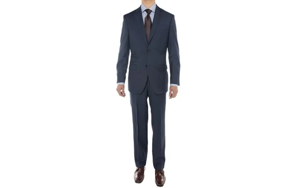 Ln Luciano Natazzi Men S Two Button Suit Side Vent Jacket Super 160 S Wool Suit French Blue