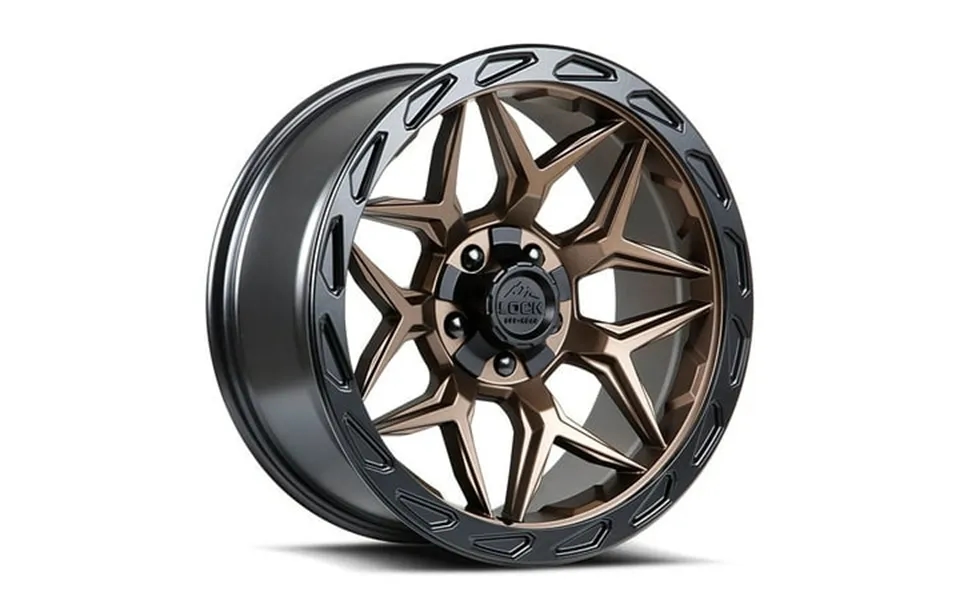 Lock Offroad For Matrix 22x10 5x127 5x139.7 -18et 87.1 Matte Bronze W Matte Black Ring Wheel