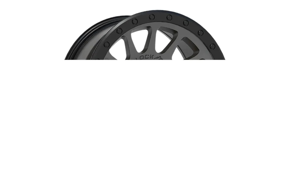 Lock Offroad For Yosemite 20x10 6x139.7 -18et 106.2 Matte Gray W Matte Black Ring Wheel