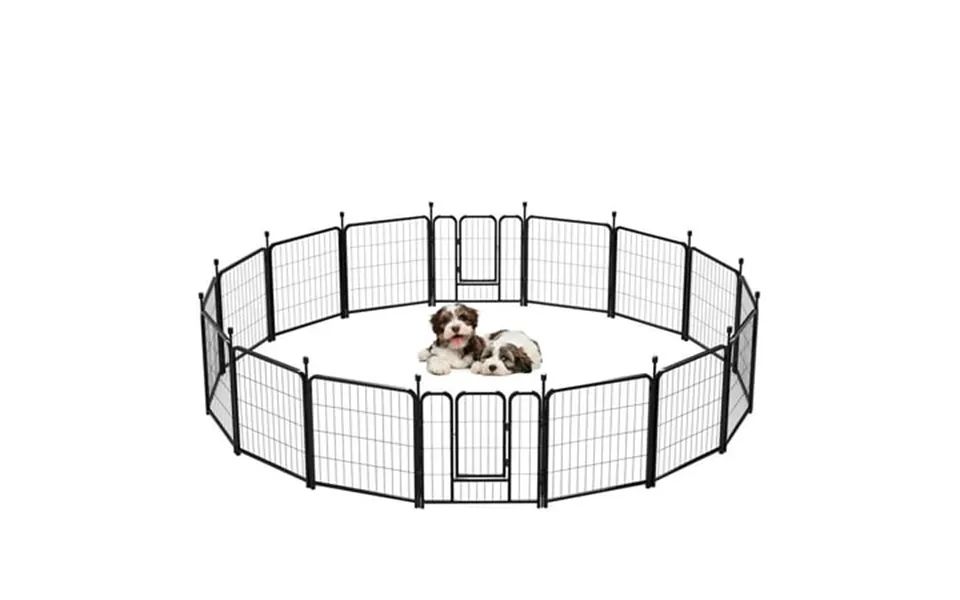 Loewten Dog Playpen 14 Panels 2 Doors 24 Foldable Heavy Duty Metal Puppy Exercise Pen With Doors Indoor Outdoor